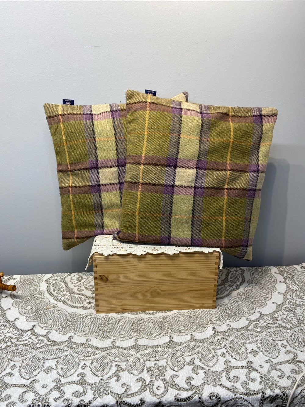 Pair of Wool Pillow Covers Zippered Closure